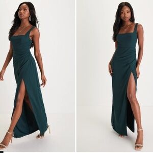 LULU's Sexy Elegant Prom Wedding Bridesmaid Sophisticated Chic Maxi Gown